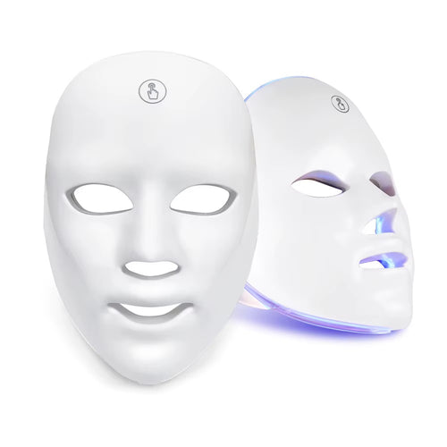 Masque LED Serelum, l'un allumé en lumière bleue